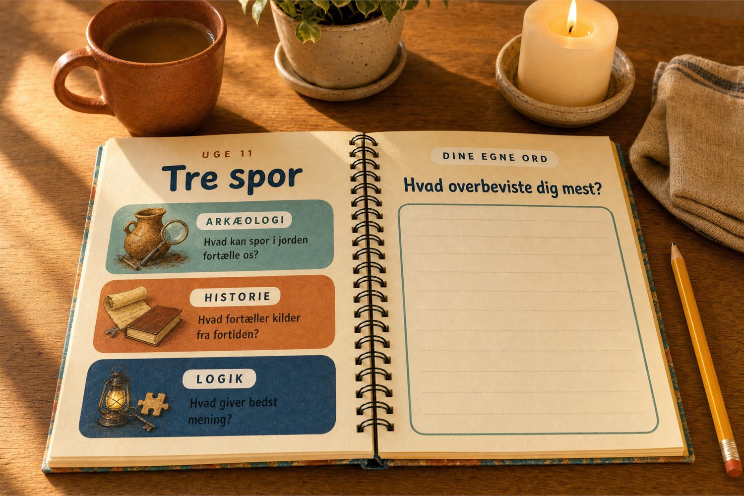 Workbook on table